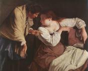 奥拉齐奥 杰特斯基 : Two Women with a Mirror